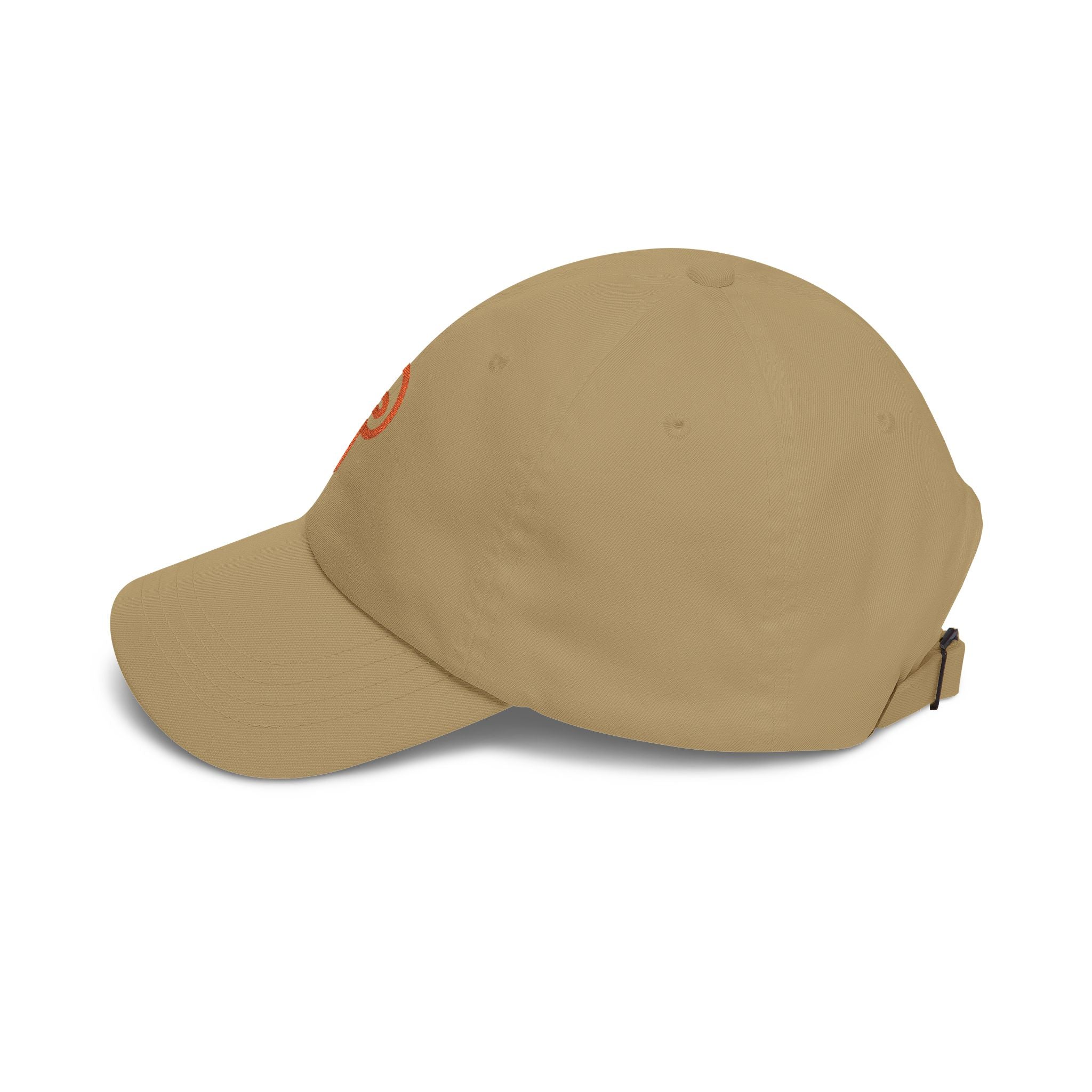 Plainly Dad Cap — Minimal Orange 'P' Embroidered Baseball Hat