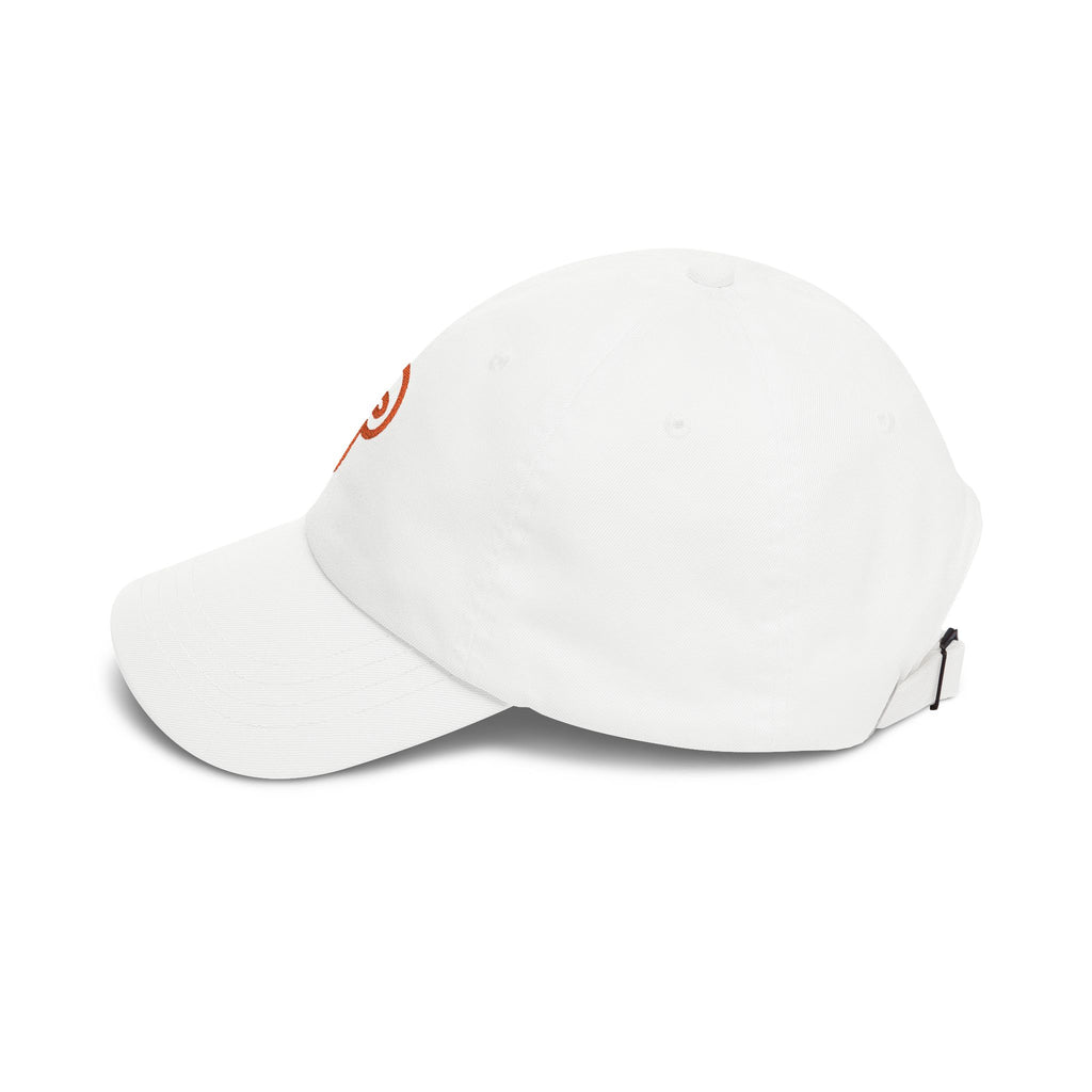 Plainly Dad Cap — Minimal Orange 'P' Embroidered Baseball Hat