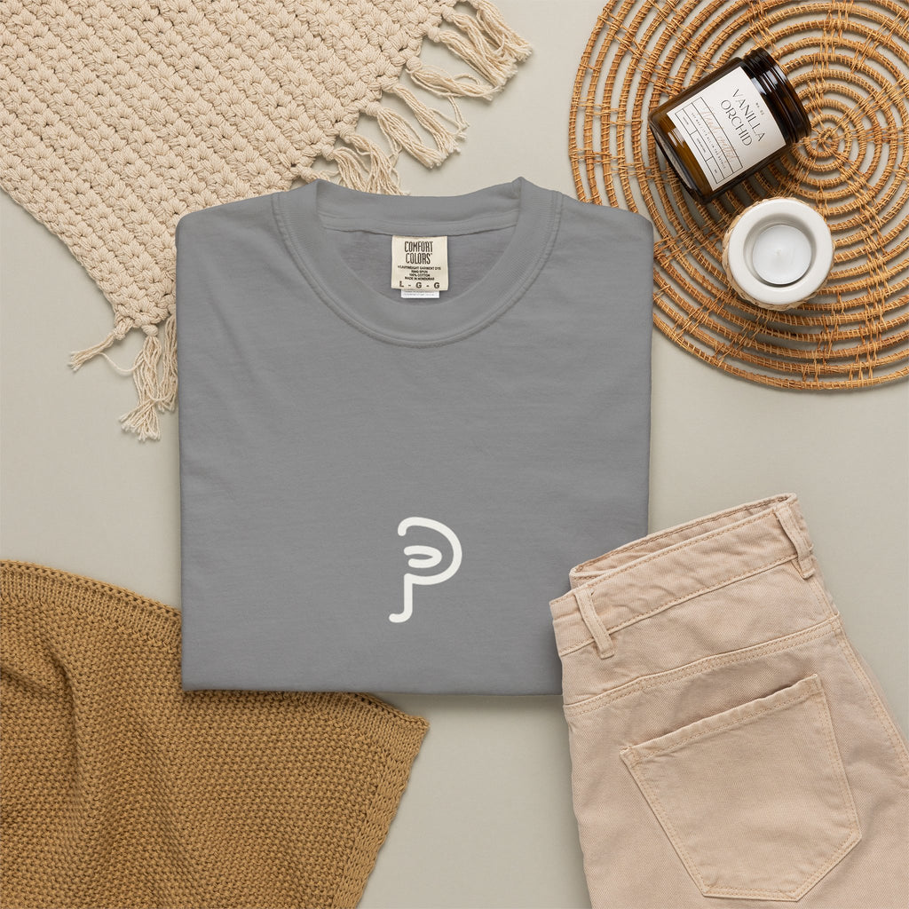 Clarity T-Shirt — "See It Plainly" script Minimal Motivational Tee Cream lettering