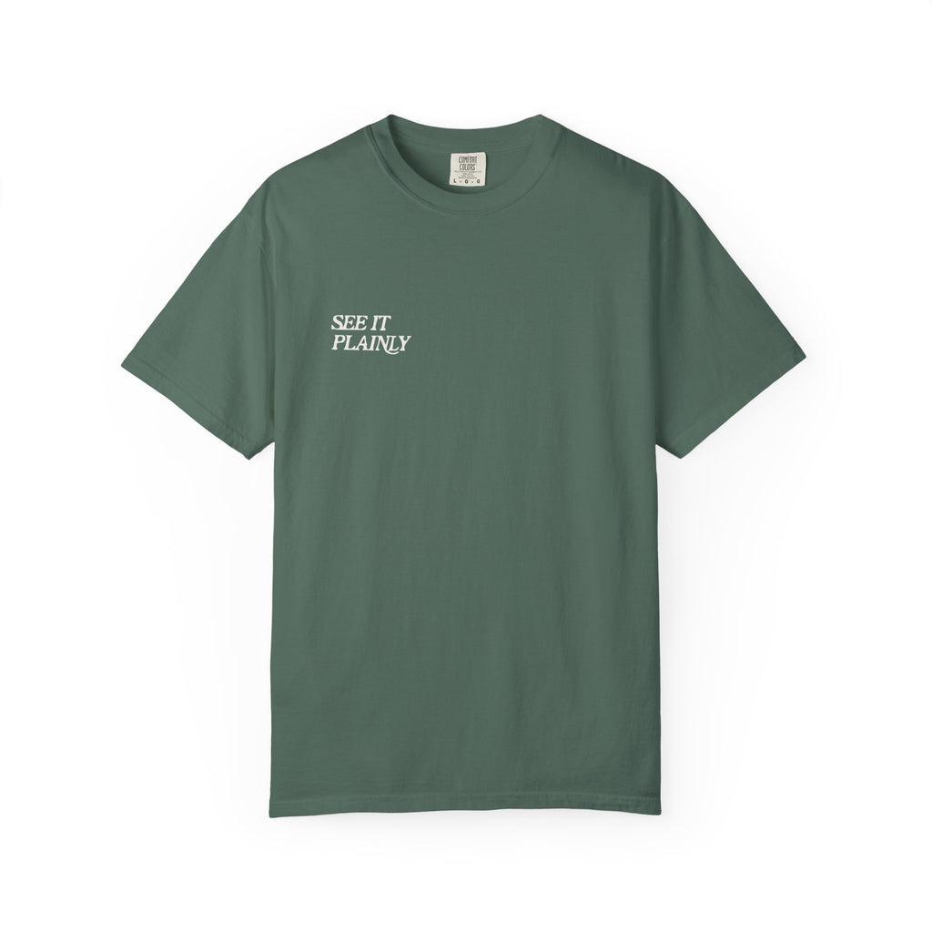 Clarity T-Shirt — "See It Plainly" Minimal Motivational Tee Cream lettering