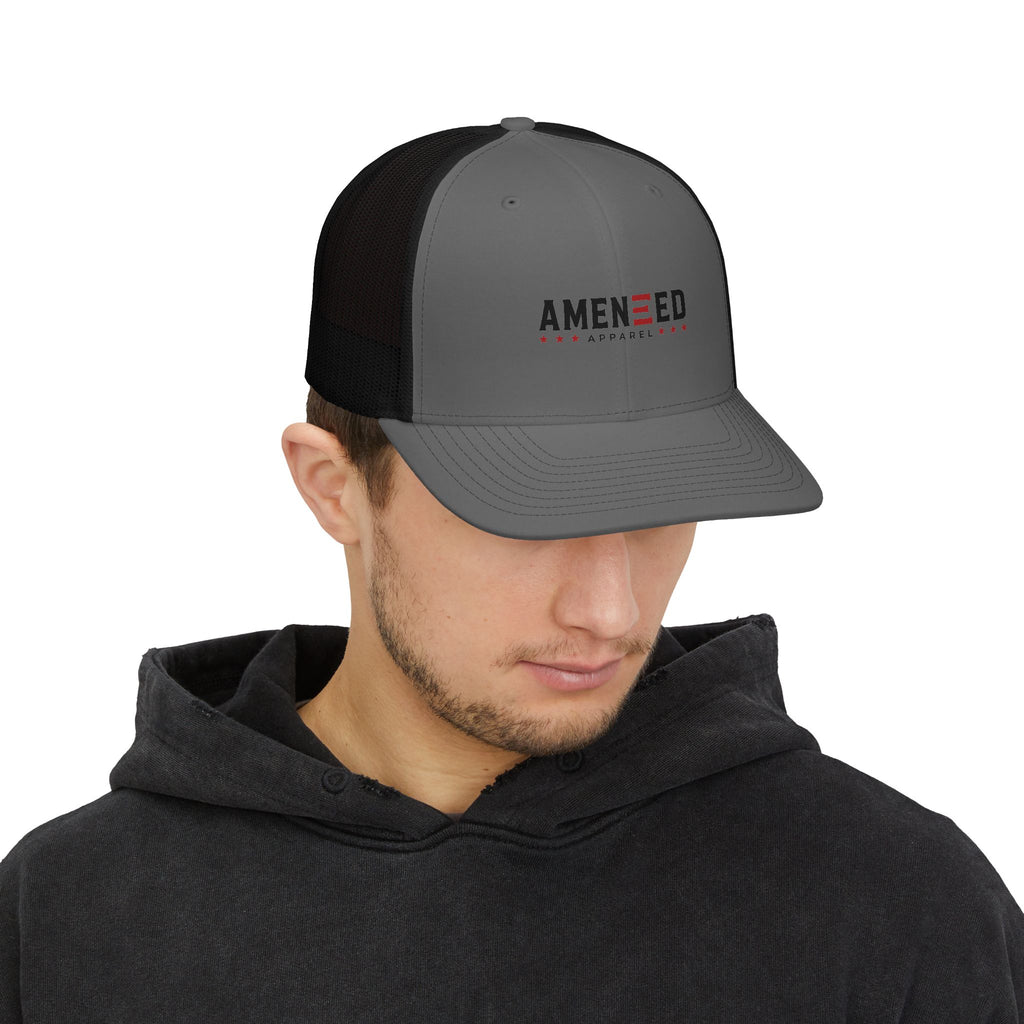 AMENDED APPAREL Trucker Cap — Patriotic Snapback Mesh Hat
