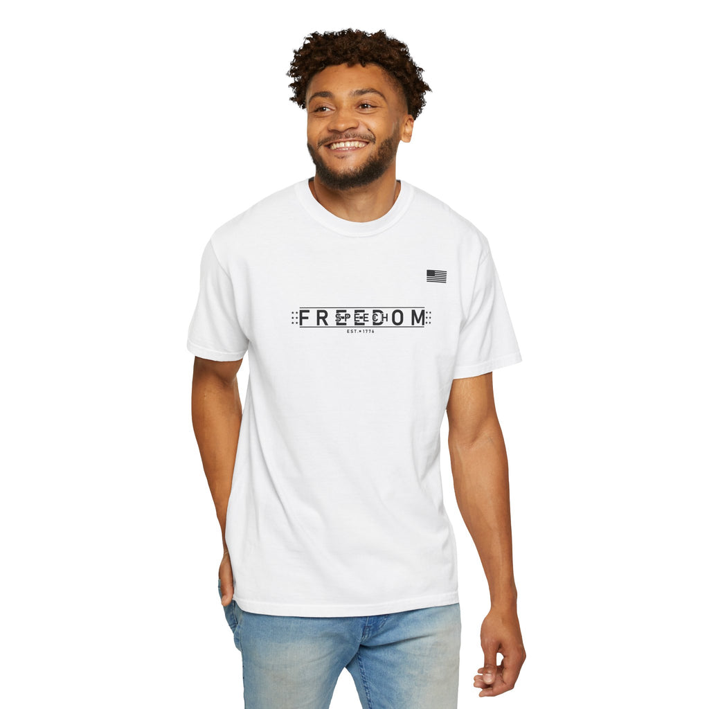 Freedom of Speech 1776–2026 T-Shirt | America's 250th Anniversary Patriotic Tee | White
