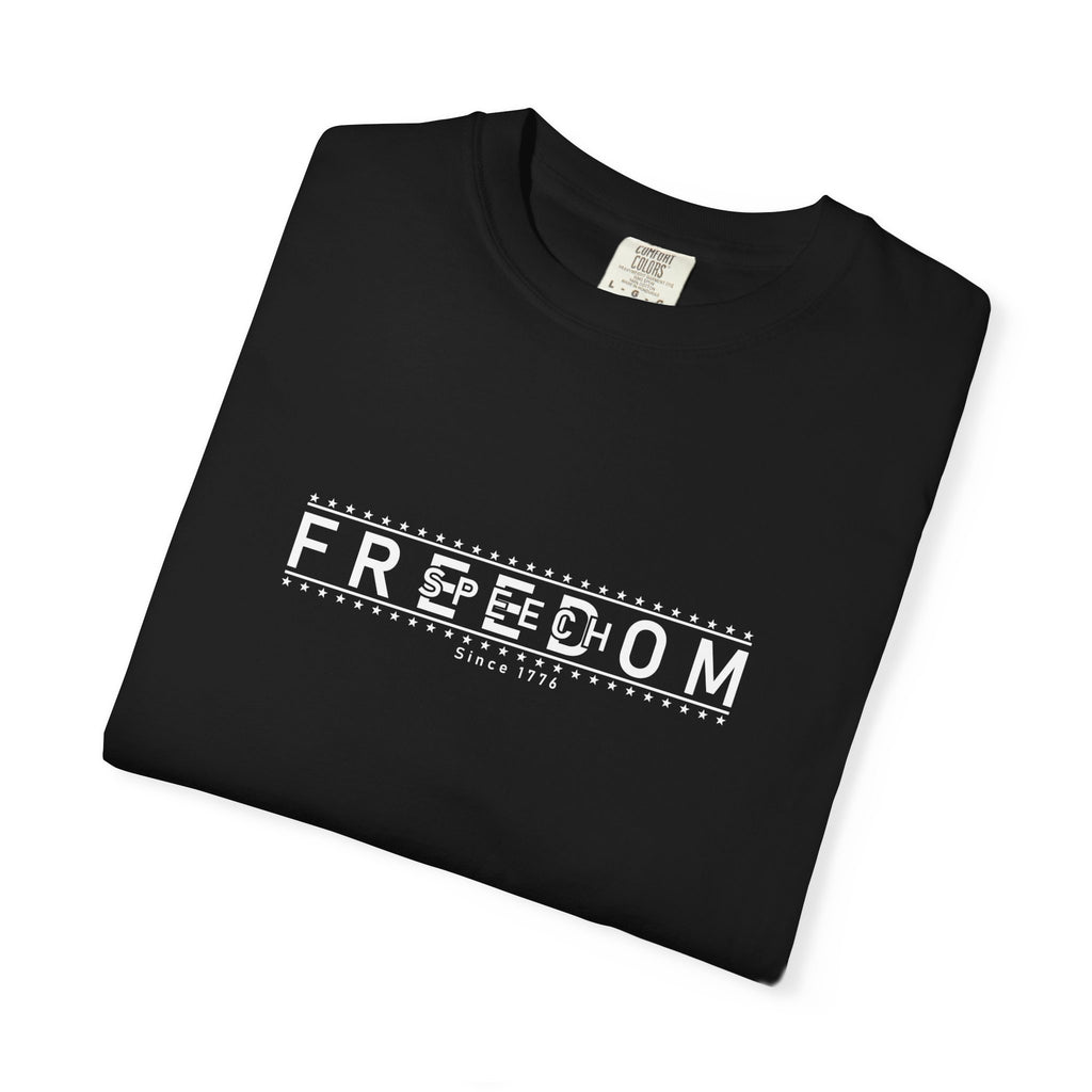 Freedom of Speech 1776–2026 T-Shirt | America's 250th Anniversary Patriotic Tee | Black
