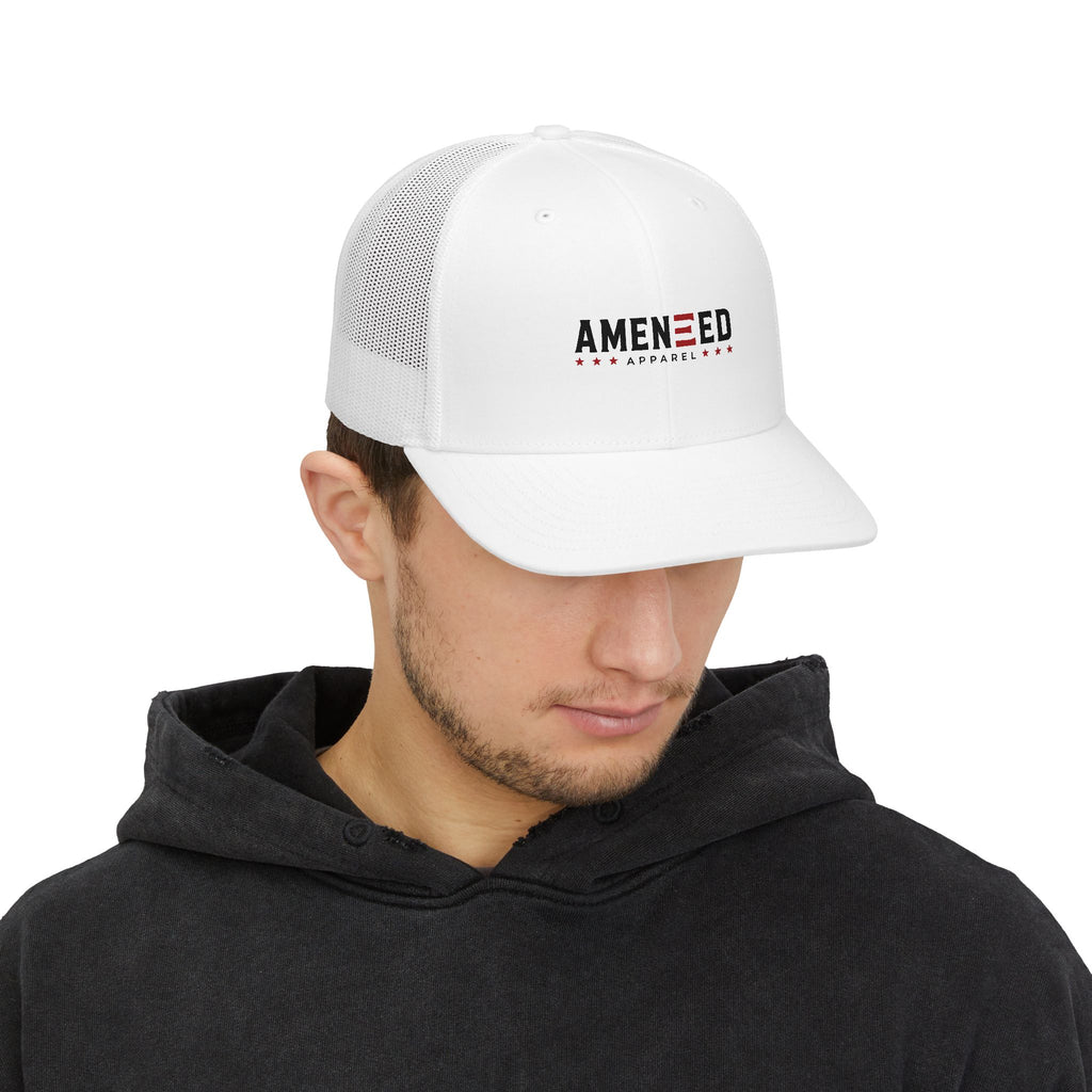 AMENDED APPAREL Trucker Cap — Patriotic Snapback Mesh Hat