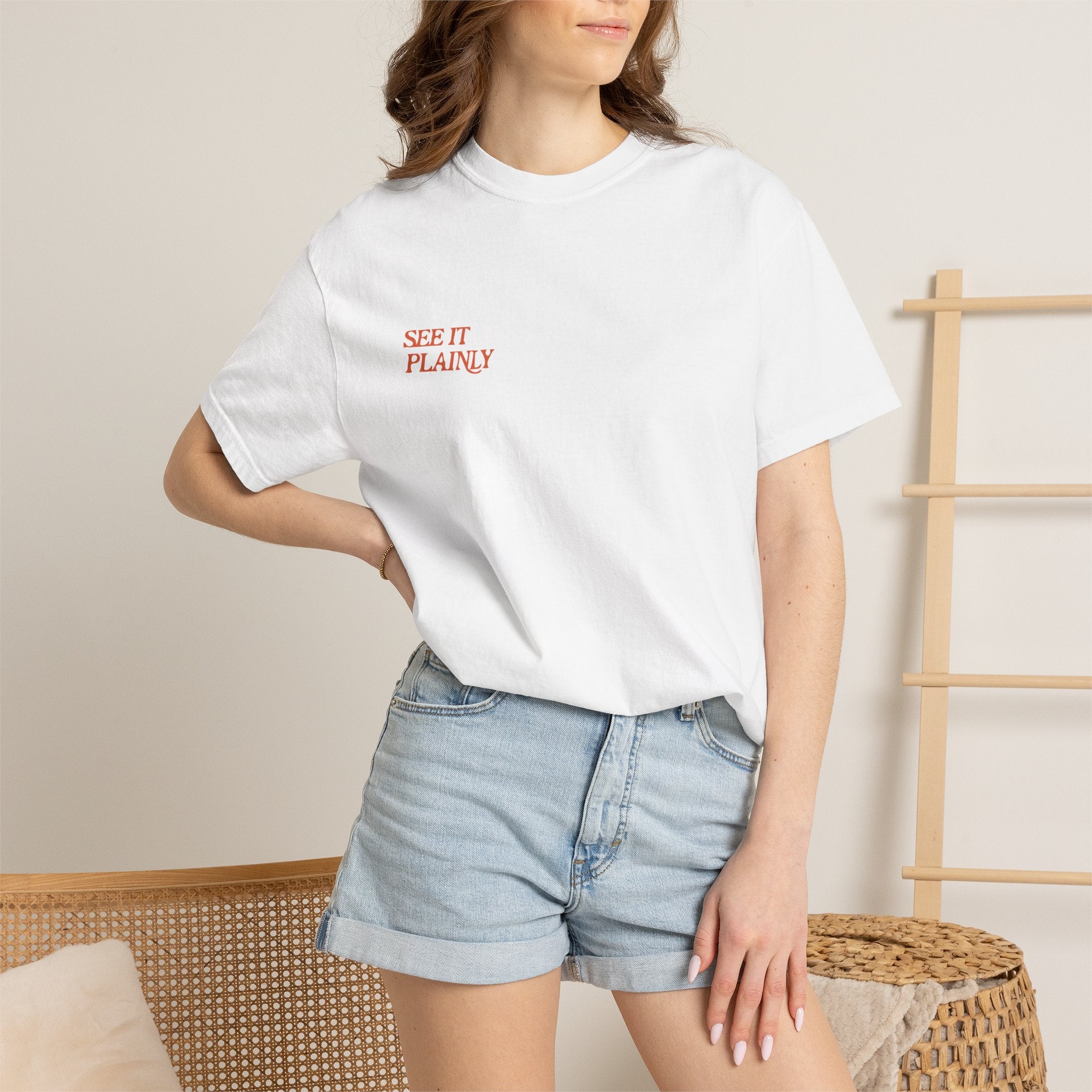 Clarity T-Shirt — "See It Plainly" Minimal Motivational Tee