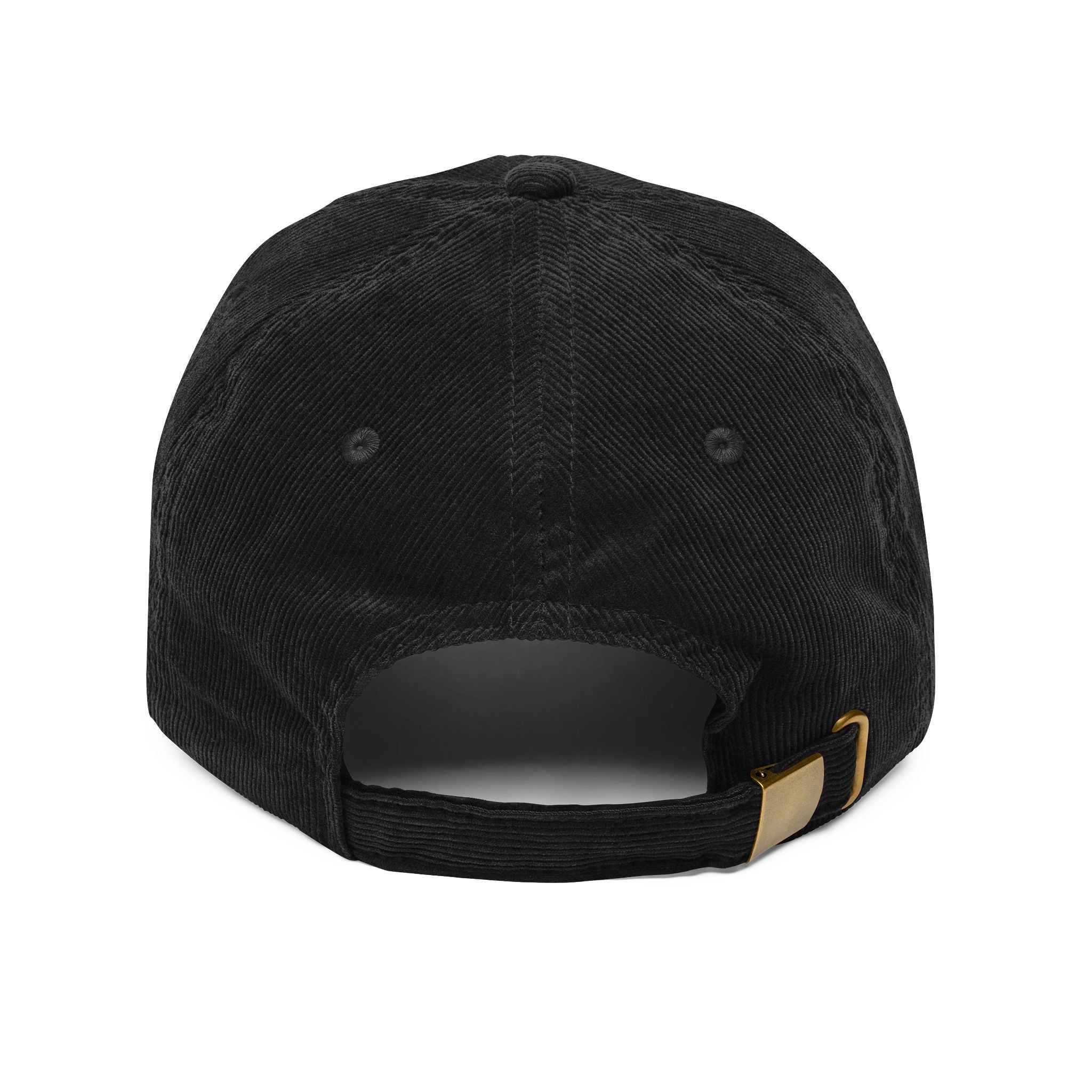 Plainly Vintage Corduroy Embroidered Cap — Rust Retro Dad Hat with Minimal 'P' Logo