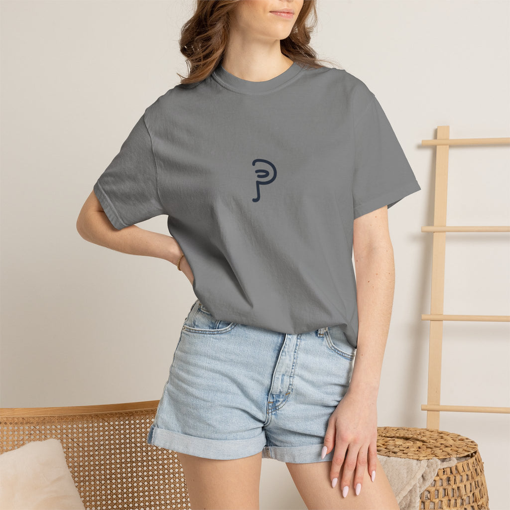 Clarity T-Shirt — "See It Plainly" script Minimal Motivational Tee navy lettering