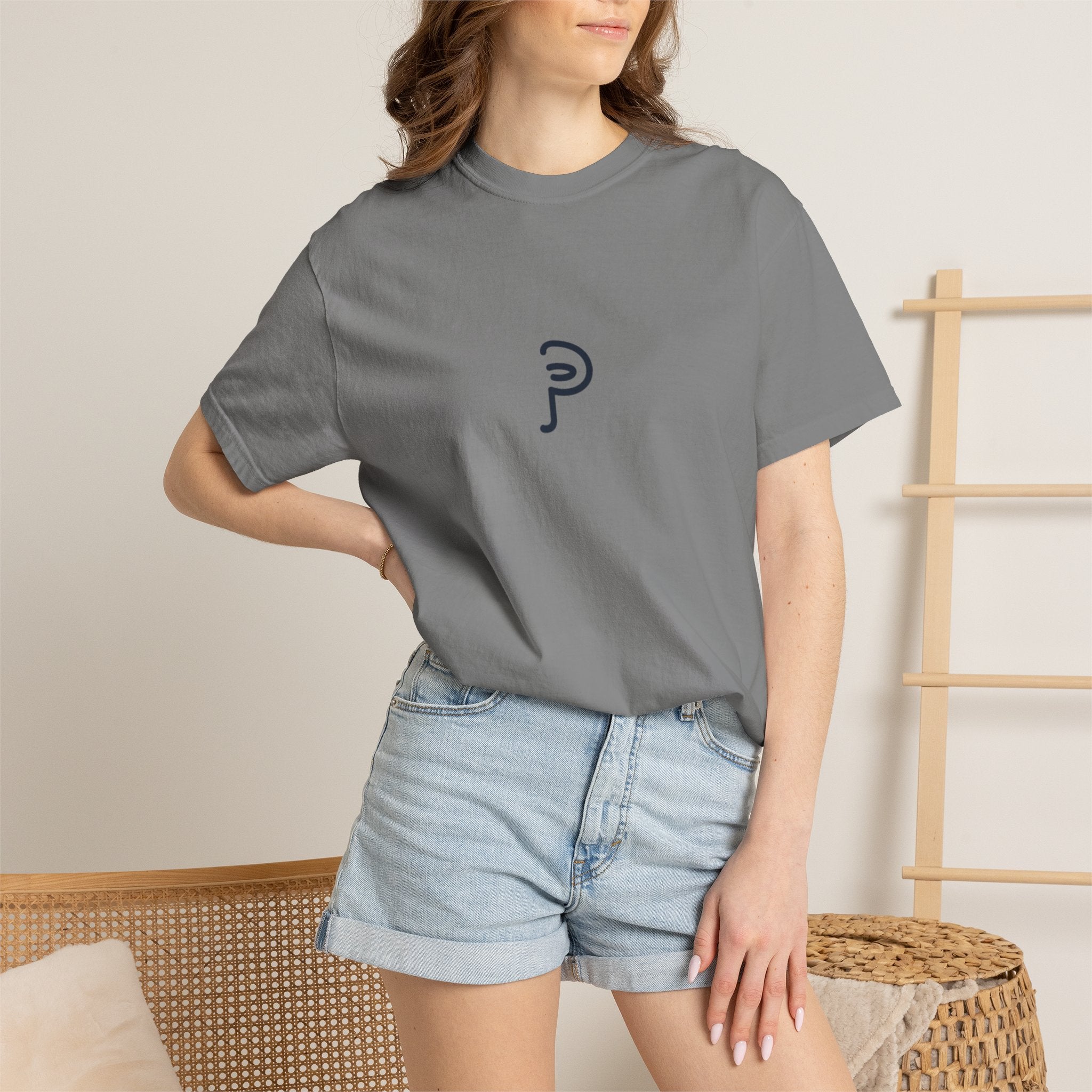 Clarity T-Shirt — "See It Plainly" script Minimal Motivational Tee navy lettering