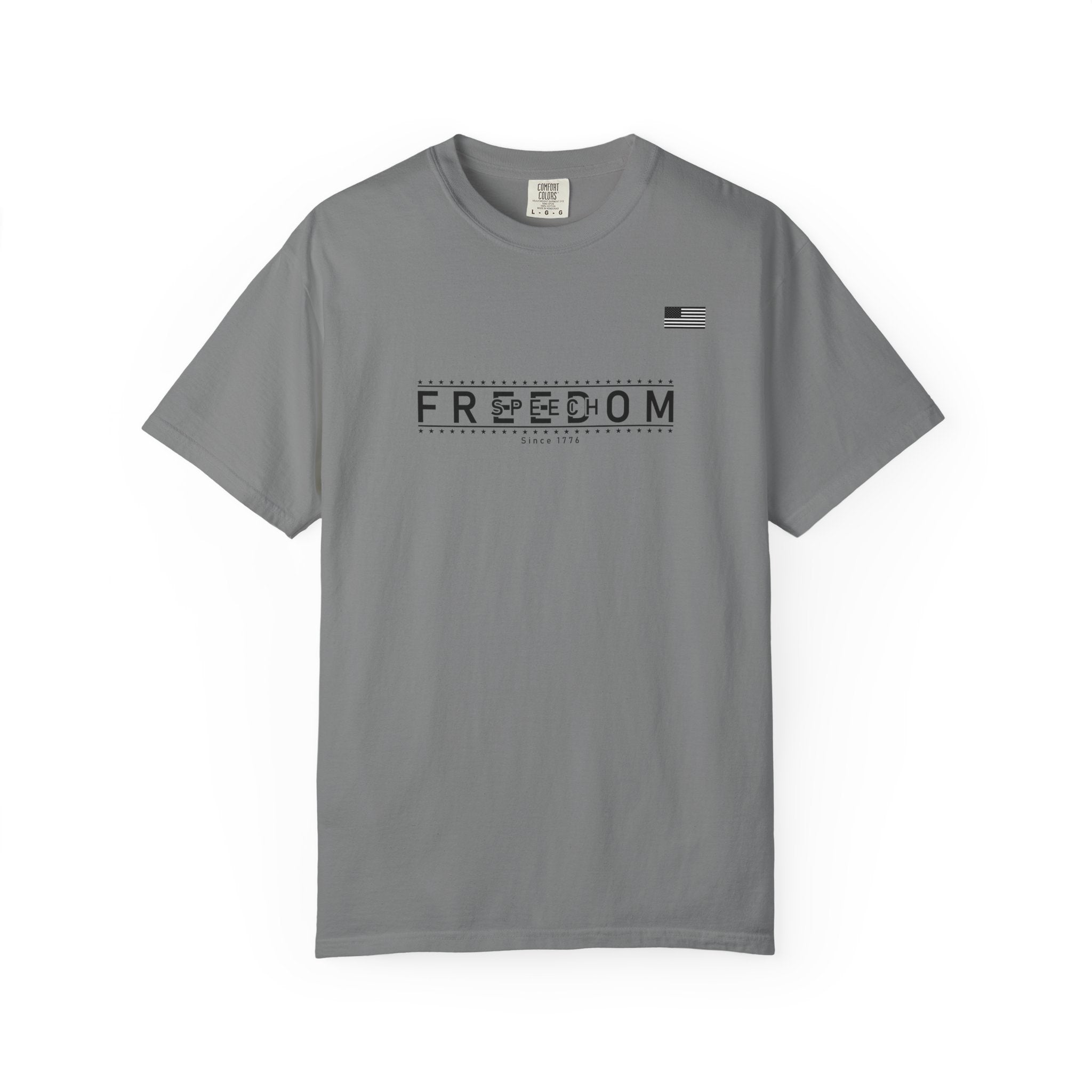 Freedom of Speech 1776–2026 T-Shirt | America's 250th Anniversary Patriotic Tee | Grey