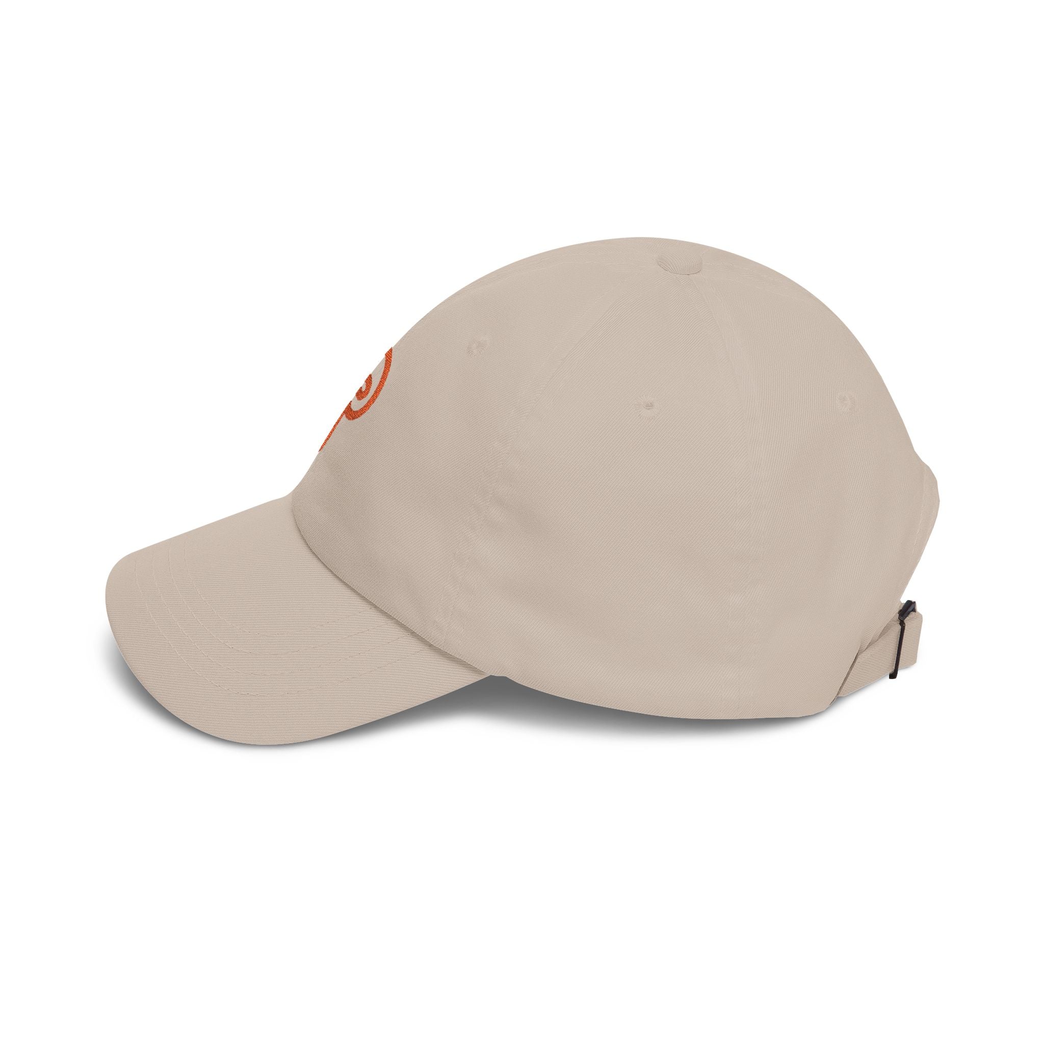 Plainly Dad Cap — Minimal Orange 'P' Embroidered Baseball Hat