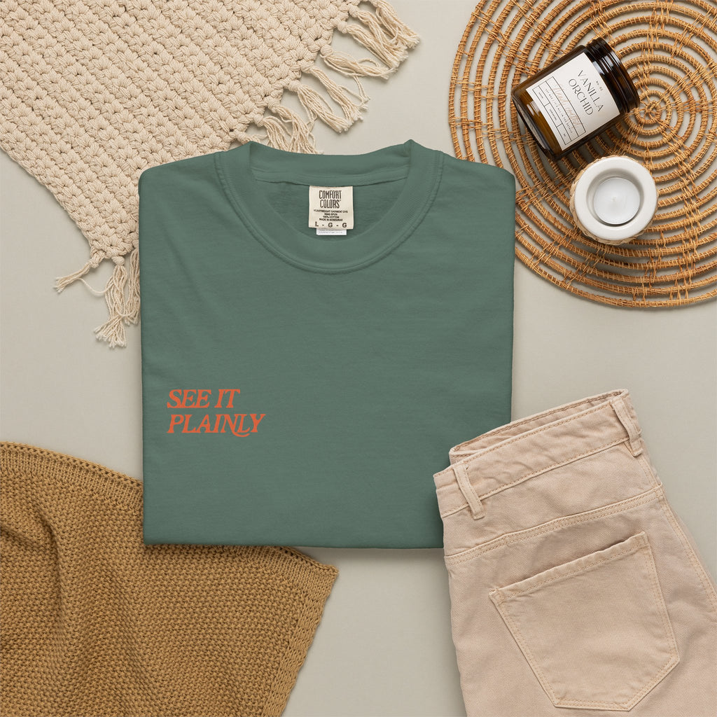 Clarity T-Shirt — "See It Plainly" Minimal Motivational Tee