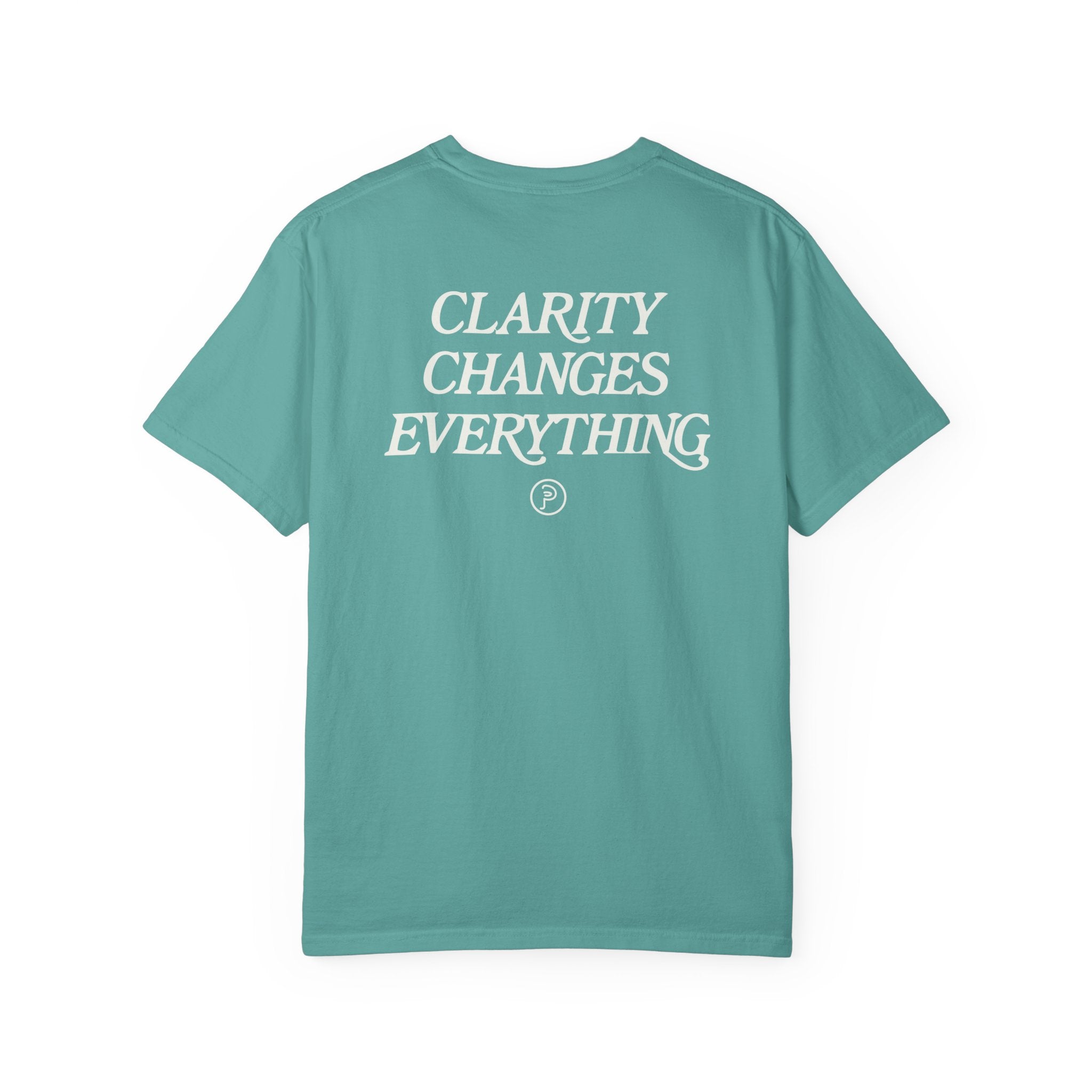 Clarity T-Shirt — "See It Plainly" Minimal Motivational Tee Cream lettering