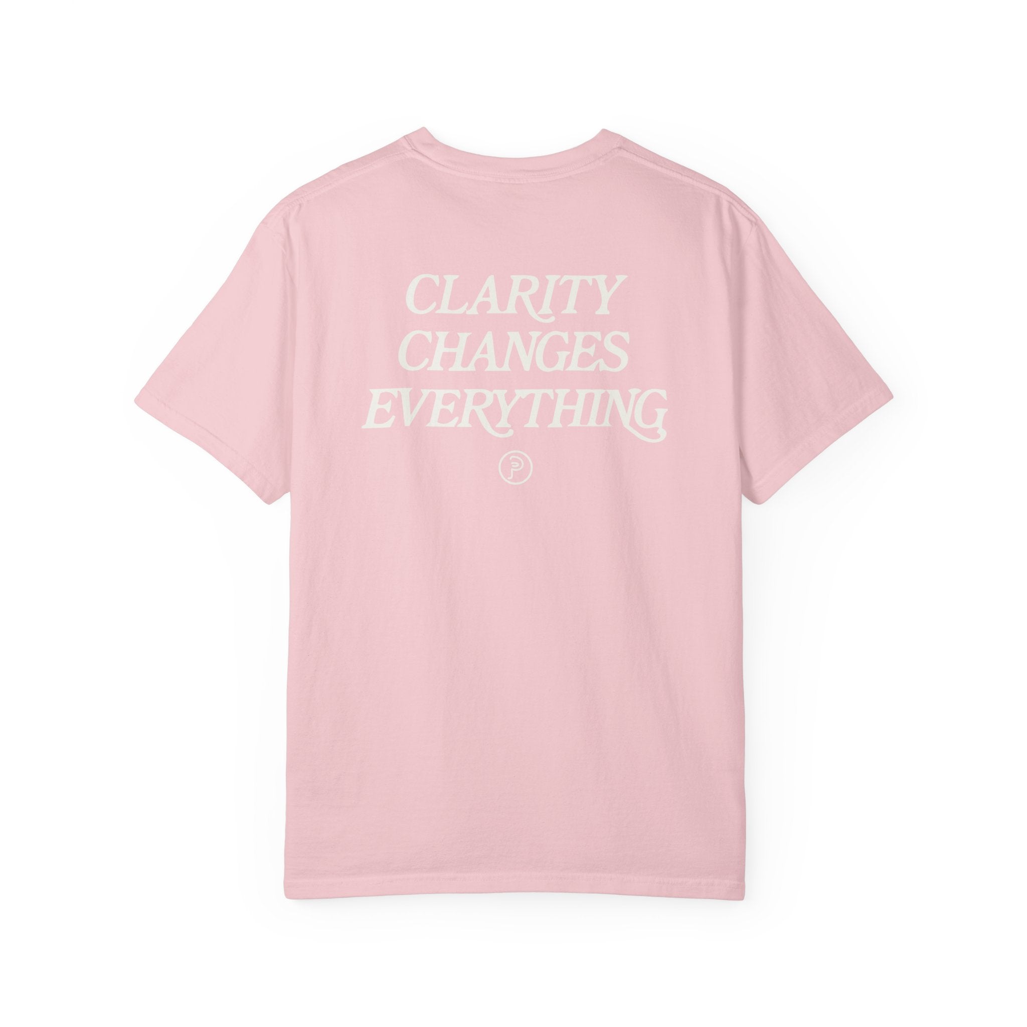 Clarity T-Shirt — "See It Plainly" Minimal Motivational Tee Cream lettering