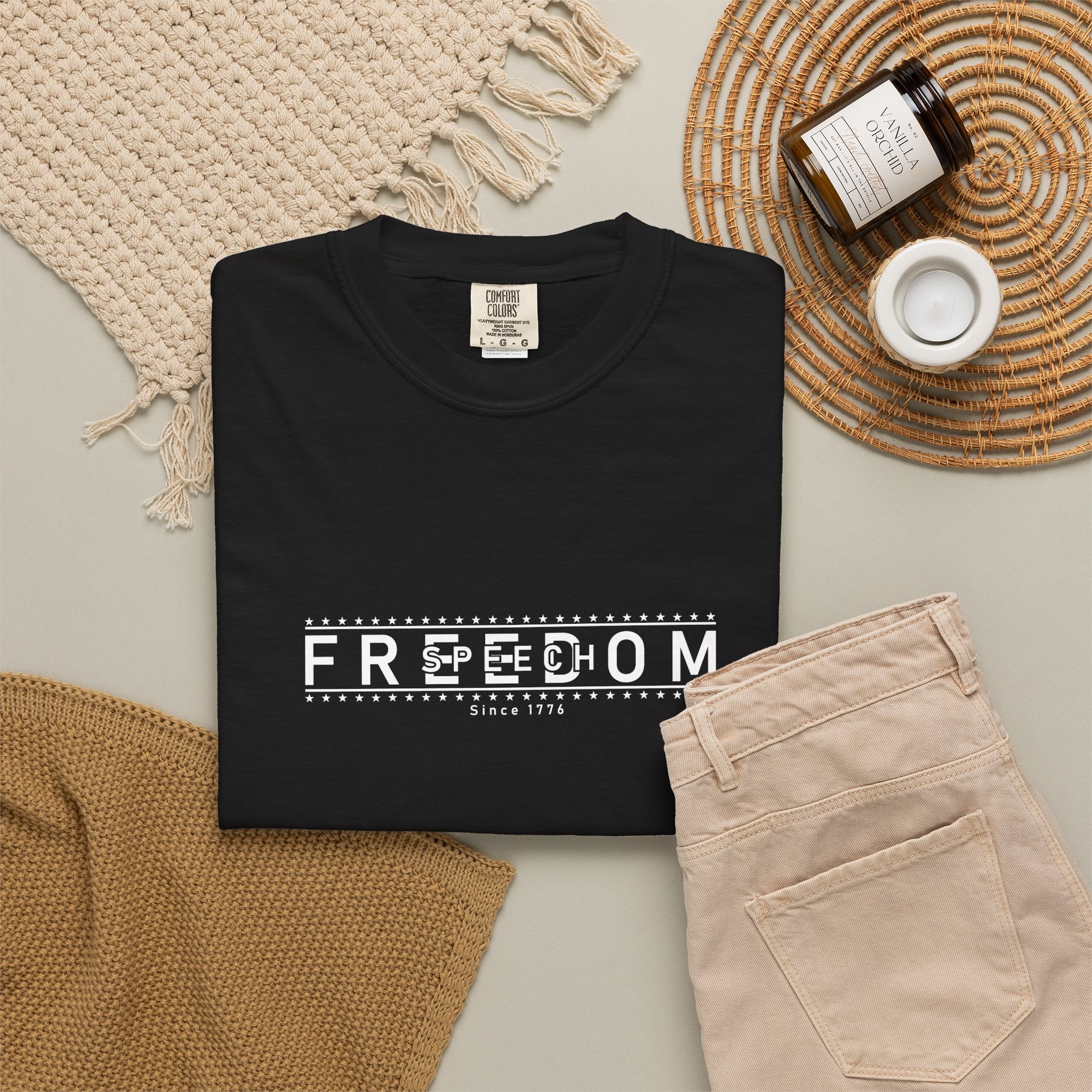 Freedom of Speech 1776–2026 T-Shirt | America's 250th Anniversary Patriotic Tee | Black