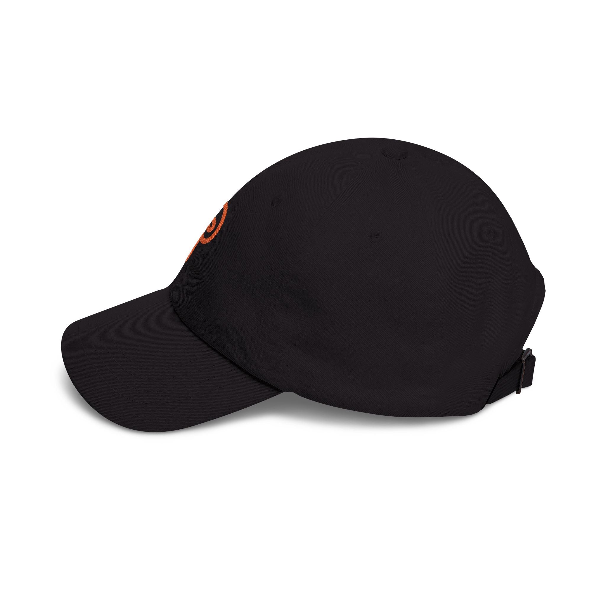 Plainly Dad Cap — Minimal Orange 'P' Embroidered Baseball Hat