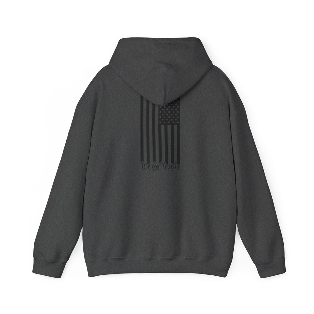 Copy of Freedom Hoodie — 'We the People' Monochrome American Flag Sweatshirt