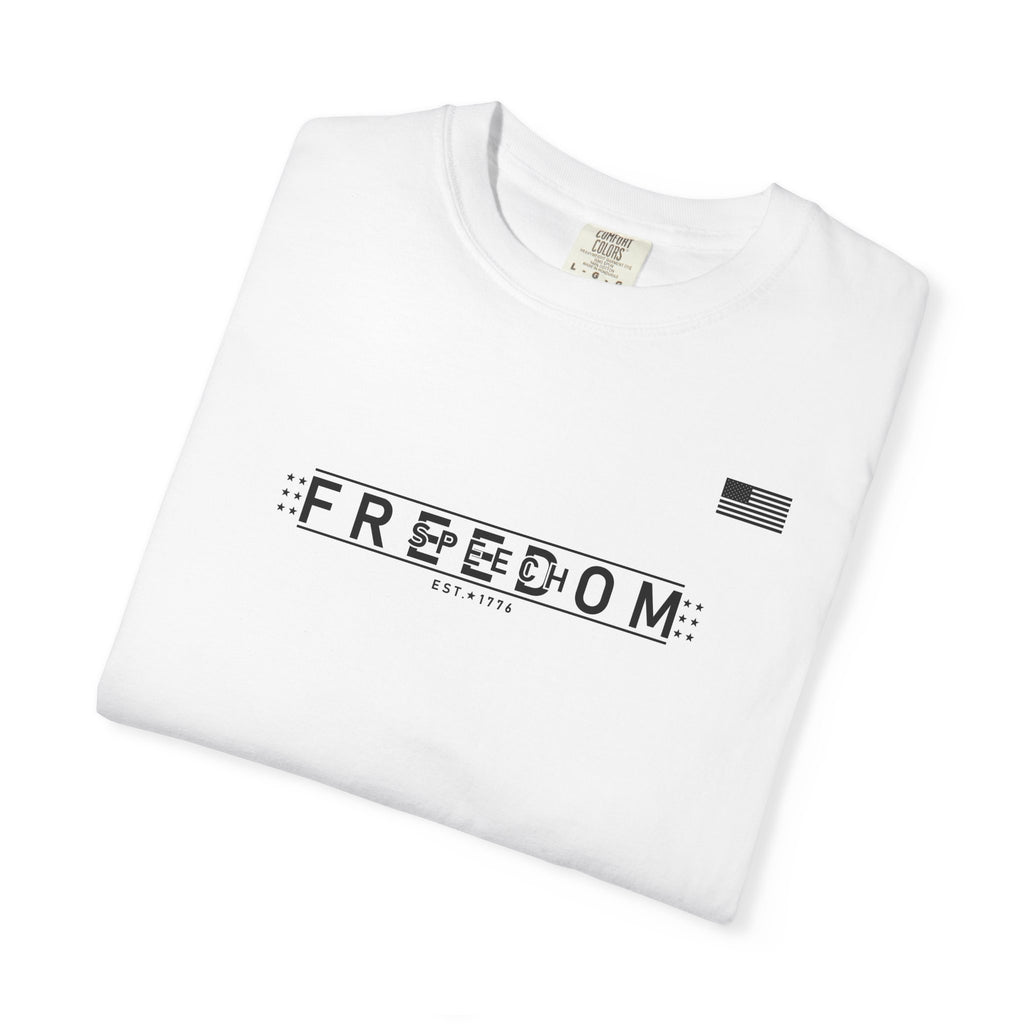 Freedom of Speech 1776–2026 T-Shirt | America's 250th Anniversary Patriotic Tee | White