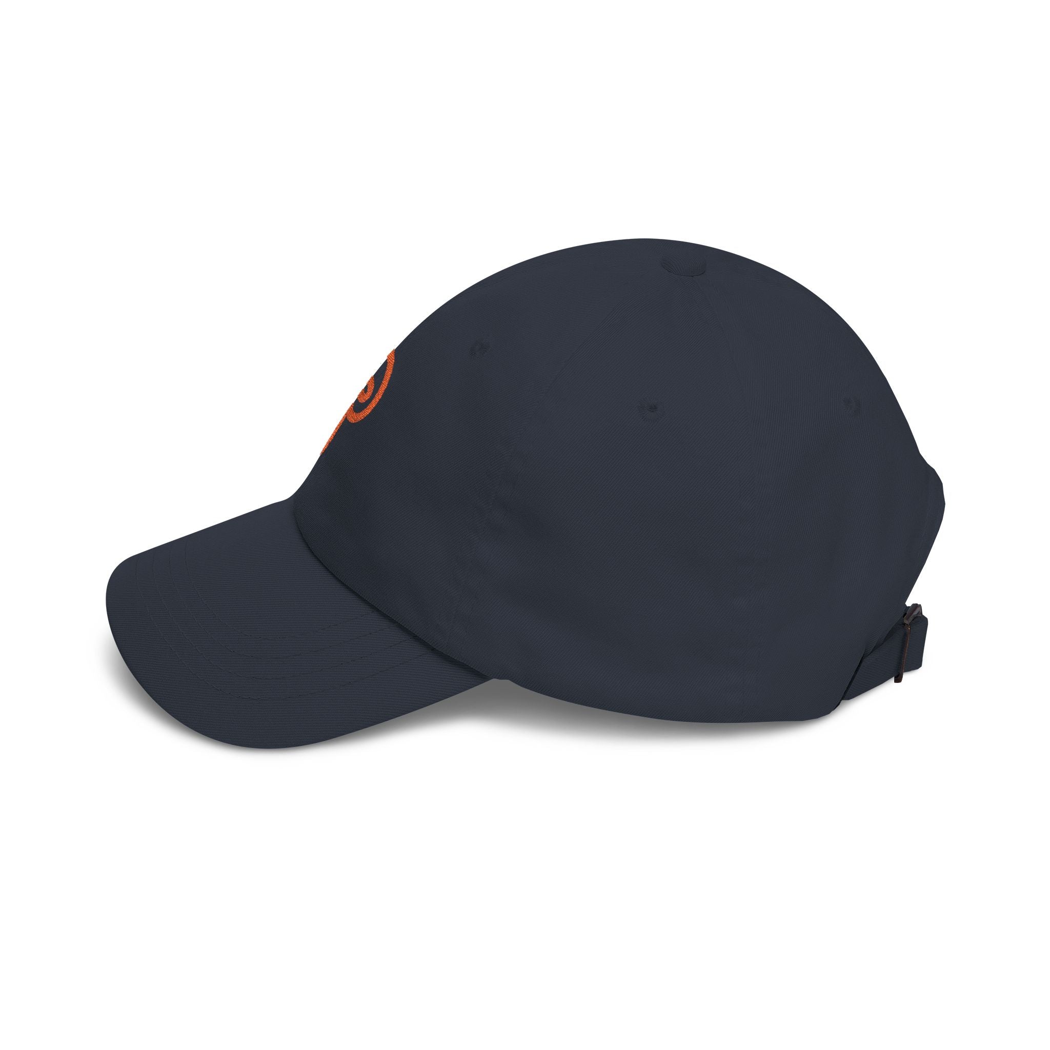 Plainly Dad Cap — Minimal Orange 'P' Embroidered Baseball Hat
