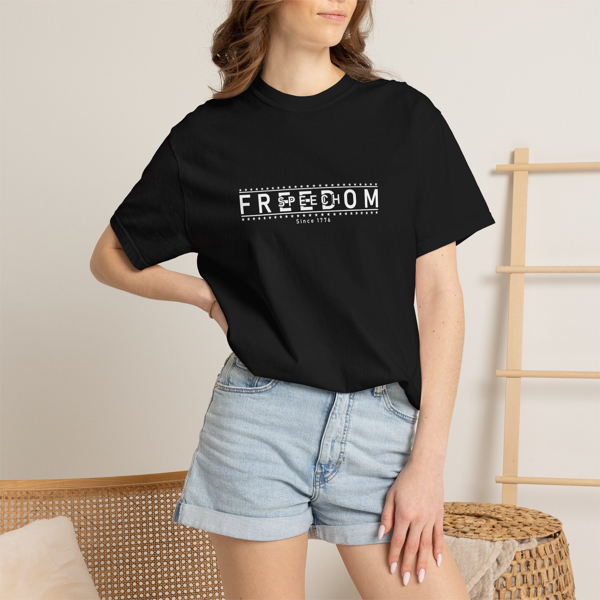Freedom of Speech 1776–2026 T-Shirt | America's 250th Anniversary Patriotic Tee | Black