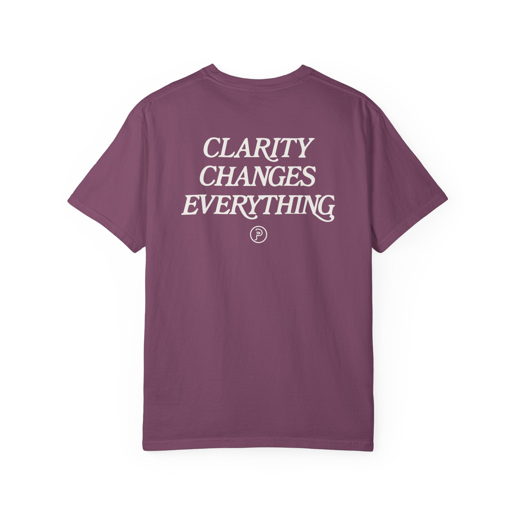 Clarity T-Shirt — "See It Plainly" Minimal Motivational Tee Cream lettering
