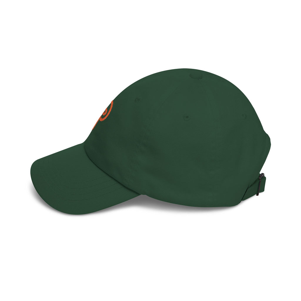 Plainly Dad Cap — Minimal Orange 'P' Embroidered Baseball Hat