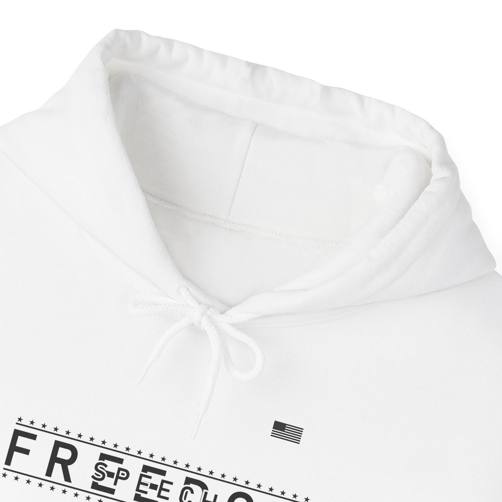 Freedom Hoodie — 'We the People' Monochrome American Flag Sweatshirt