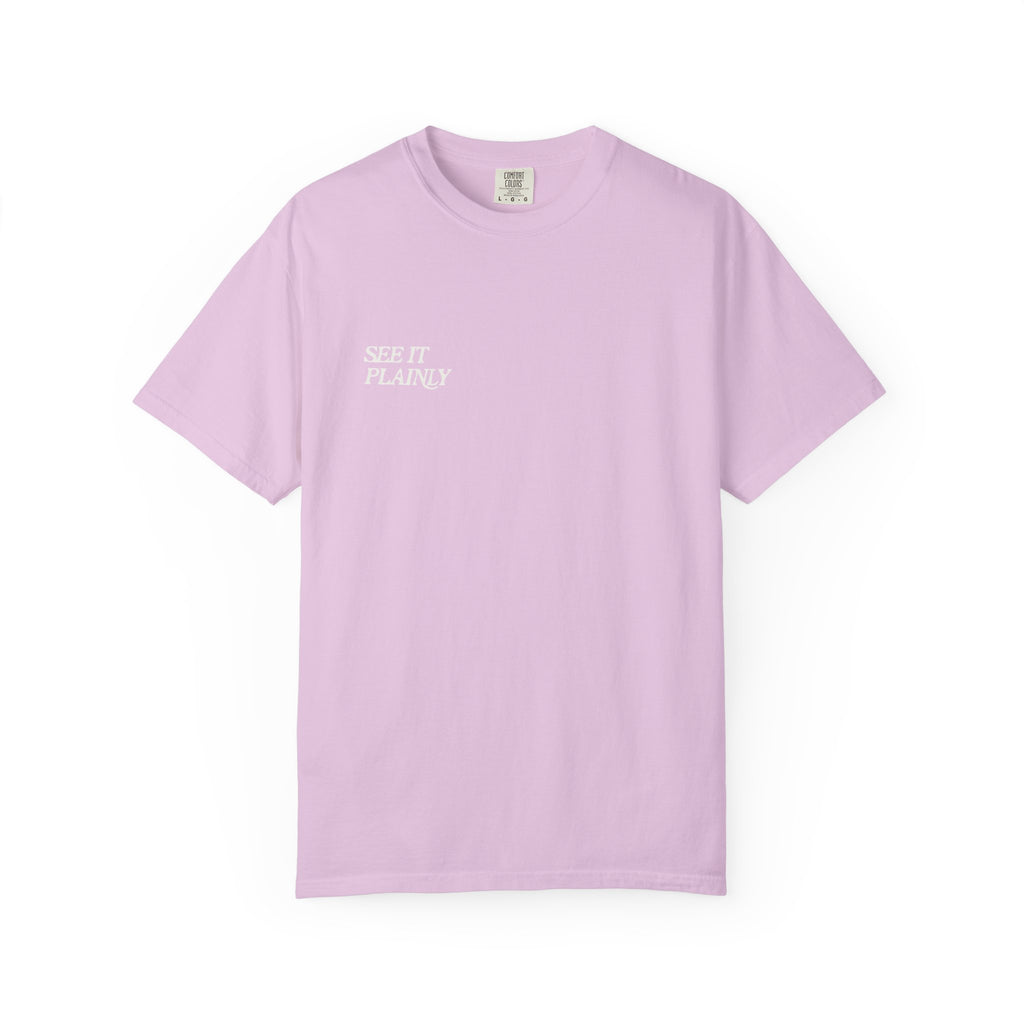 Clarity T-Shirt — "See It Plainly" Minimal Motivational Tee Cream lettering