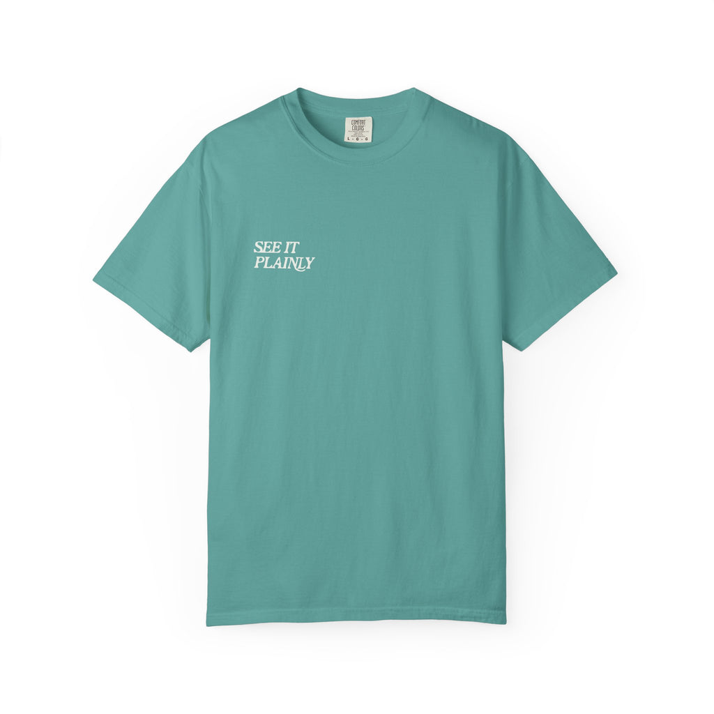Clarity T-Shirt — "See It Plainly" Minimal Motivational Tee Cream lettering
