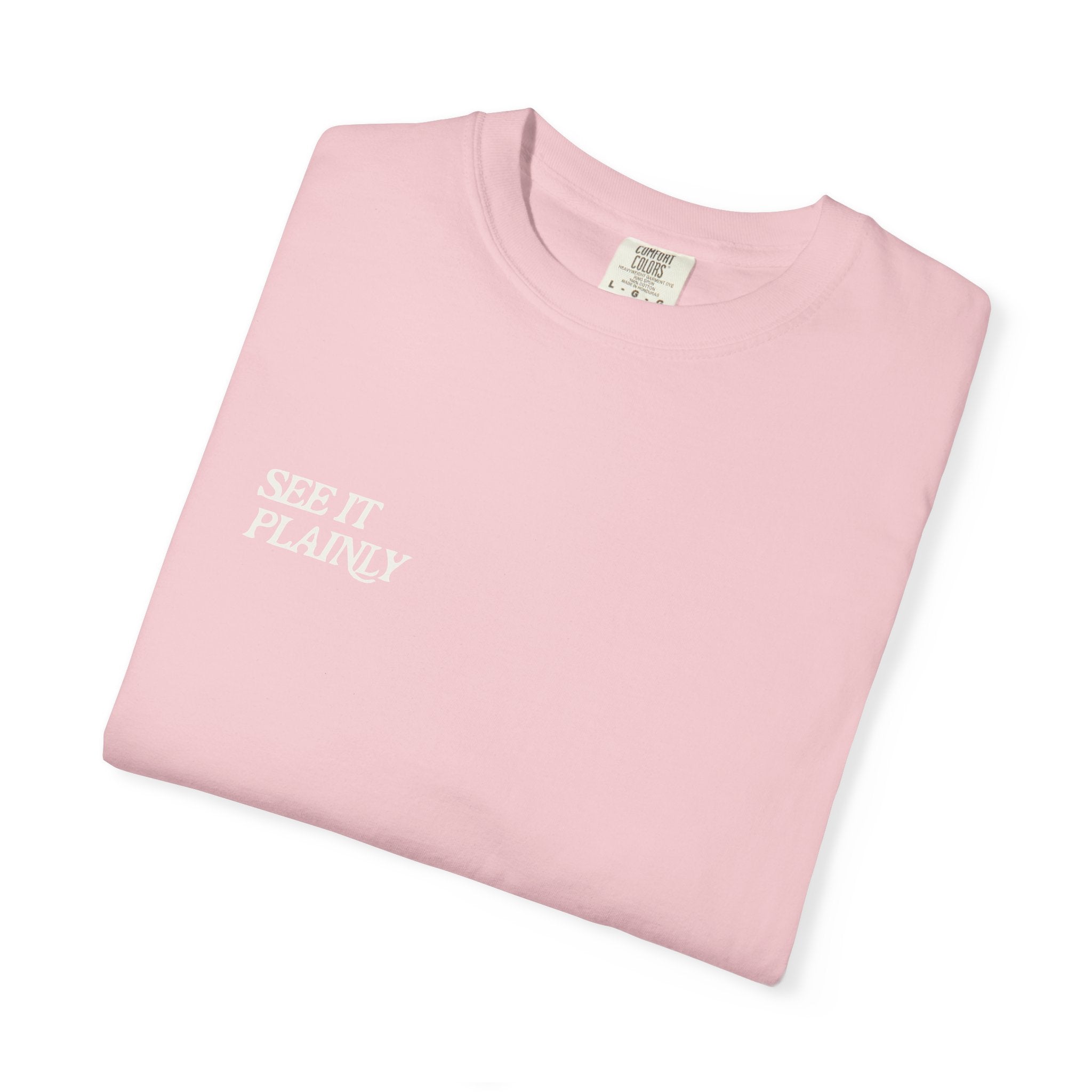Clarity T-Shirt — "See It Plainly" Minimal Motivational Tee Cream lettering